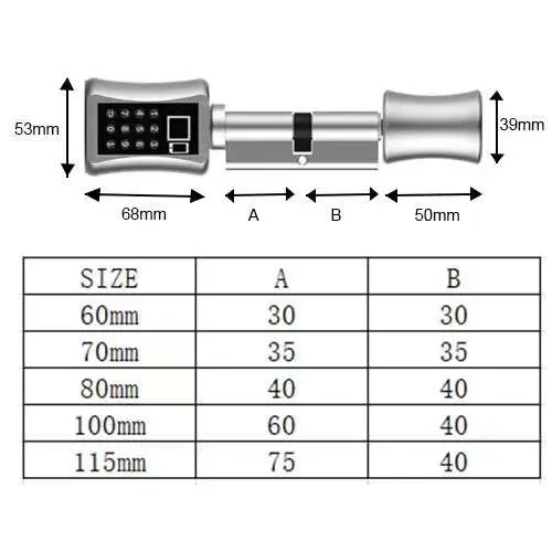 2021 Tuya Smart Cylinder Lock