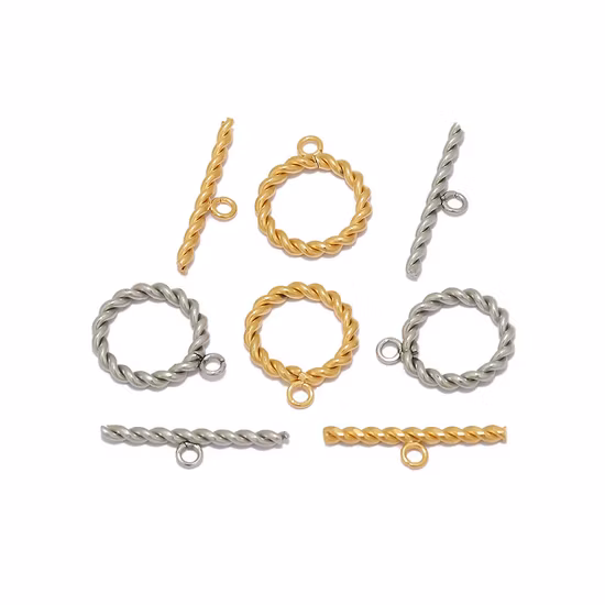 Twist Ot Toggle Clasp Creazione di gioielli fai da te Ganci per collane Braccialetti Connettori Ganci