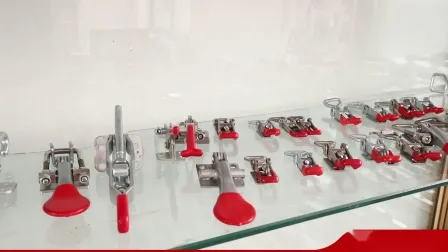 Mini chiusure a gancio con morsetto a ginocchiera zincate